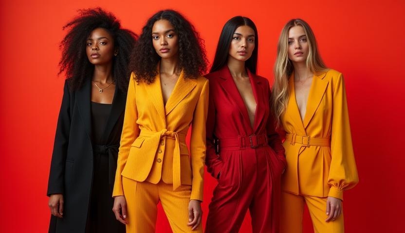 Fashion models showcasing current trends
