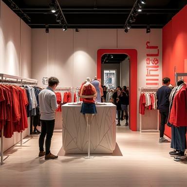 Retail pop-up store for a fashion brand